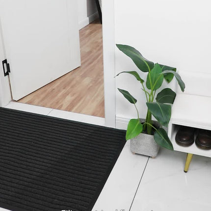 All-Season Durable Striped Doormat | Non-Slip PVC Backing | Stain & Fade Resistant | Low Profile for Indoor & Outdoor Use | Weatherproof Floor Mat 60x90cm