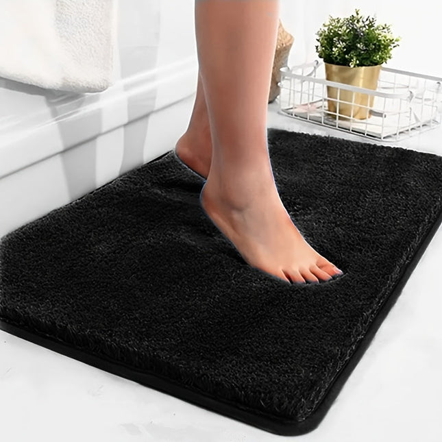 LuxaMat | Geometric Soft Padded Bath Mat | Non-Slip | Super Absorbent Plush Design | 100% Polyester | Elegant Bathroom Comfort | Safety PVC Backing | Multiple Sizes Available