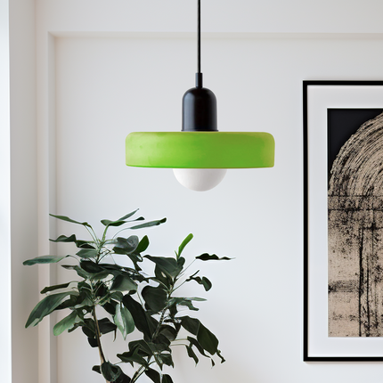 Bauhaus Pendant Light | Vivid Colored Glass | Modern Design | Functional Home Decor | Energy Efficient Lighting for Living Room, Dining Room, Bedroom