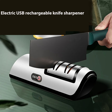 Automatic USB Electric Knife Sharpener | Dual Sharpening Modes for Knives & Tools | Kitchen Essential with Safe, User-Friendly Design