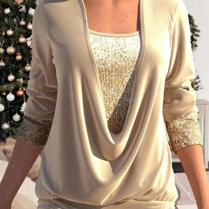 Comfortabele Damesblouse met Glitteraccenten - Visconte