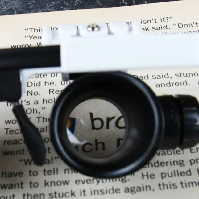 LED Magnifier Glasses | 8X 15X 23X Interchangeable Lenses | Adjustable Headband and Frame | Dual LED Lights | Ideal for Electronics, Jewelry, Watch Repair, Miniature Engraving