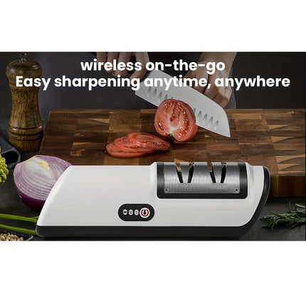 Automatic USB Electric Knife Sharpener | Dual Sharpening Modes for Knives & Tools | Kitchen Essential with Safe, User-Friendly Design