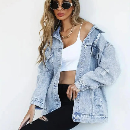 Trendy Oversized Spijkerjas voor Dames - Visconte
