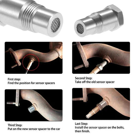 Oxygen Sensor Adapter | M18x1.5 Thread | Engine Warning Light Solution | Enhanced Exhaust Performance | Universal Fit | Easy Installation | Stainless Steel | Heat & Corrosion Resistant | Fits Most Vehicles