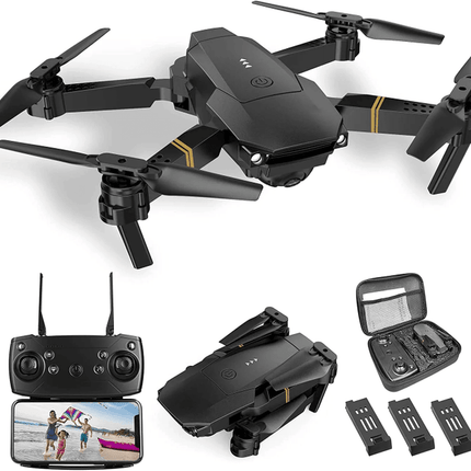 Mini Foldable Drone | UHD Camera | WiFi Smartphone Control | 3 Battery Pro Kit | Headless Mode | 3D Flip | One Key Return | Sleek Design | Noustia
