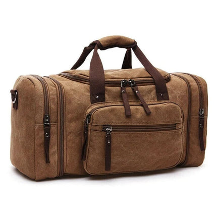 Noustia | Large Canvas Duffel Bag | 40L Capacity | Expandable Travel Bag | Durable Polyester | Multiple Pockets | Lightweight Travel | Organize Clothes & Essentials | Ideal for Gym & Travel Trips | Fit Laptop & Shoes