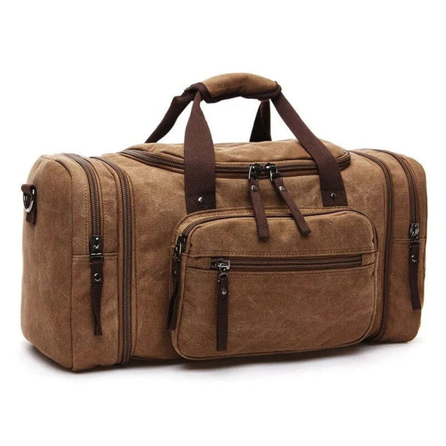 Noustia | Large Canvas Duffel Bag | 40L Capacity | Expandable Travel Bag | Durable Polyester | Multiple Pockets | Lightweight Travel | Organize Clothes & Essentials | Ideal for Gym & Travel Trips | Fit Laptop & Shoes