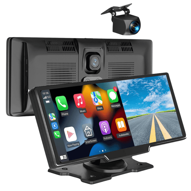 10.2 Inch Touch Screen Display for Car | Bluetooth | WiFi Connectivity | Universal Compatibility | 360-Degree Rotating Mount | Enhances In-Car Entertainment | Noustia