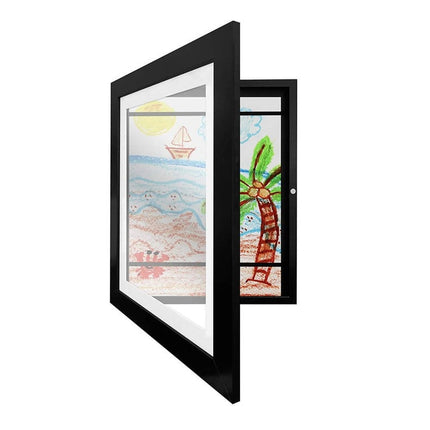 Kids Dynamic Art Frame | Interactive Magnetic Design | Creative Display for Children's Artwork | Customizable & Durable | MDF Material | Black/White/Wood Options | Perfect for Kid's Room & Play Area