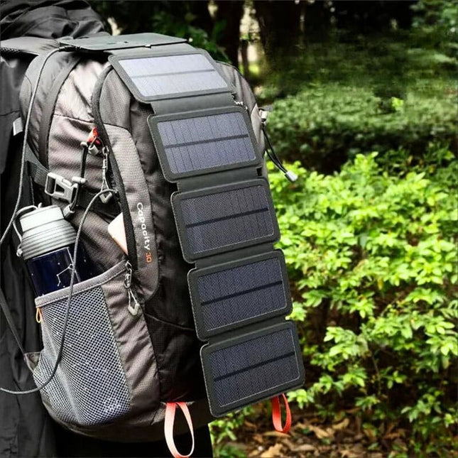 Foldable Solar Panel | Portable USB Charger for Outdoor Adventures | 5V 1A Power Bank | Compact & Versatile Design | Solar-Powered Device Charging | Noustia