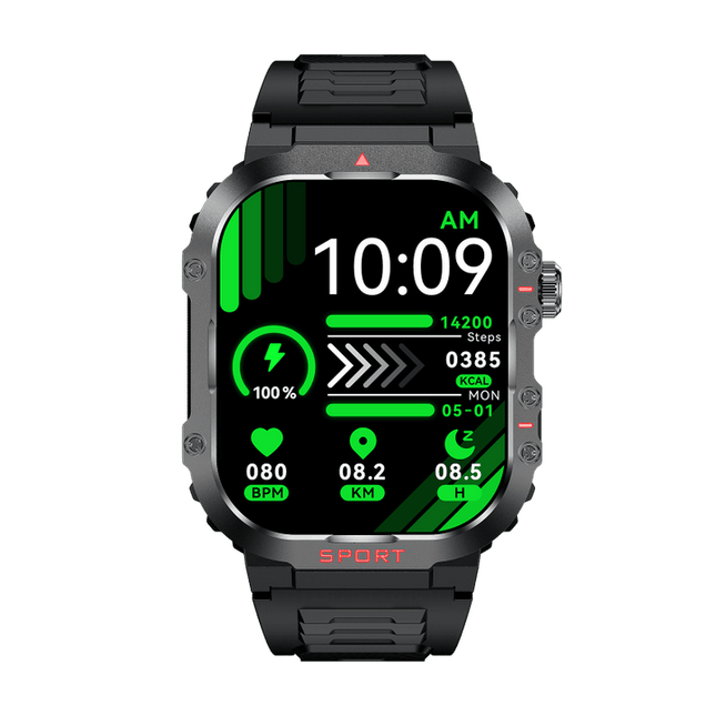 Noustia Sugar PRO 5 | Glucose Monitoring Smartwatch | Blood Sugar Tracker | Real-Time Health Insights | 1.8" HD Display | Android & iOS Compatible | Water-Resistant to 5 ATM | 10-Day Battery Life