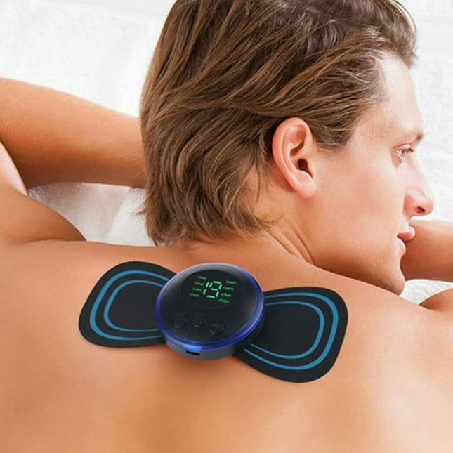 Portable Full Body Massager | EMS Relief Device | 8 Modes & USB Charging | Muscle Tension Relief | Adjust Intensity | LED Battery Indicator | Travel-Friendly | Noustia