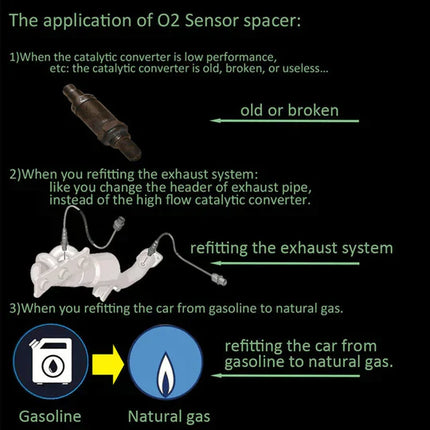 Oxygen Sensor Adapter | M18x1.5 Thread | Engine Warning Light Solution | Enhanced Exhaust Performance | Universal Fit | Easy Installation | Stainless Steel | Heat & Corrosion Resistant | Fits Most Vehicles