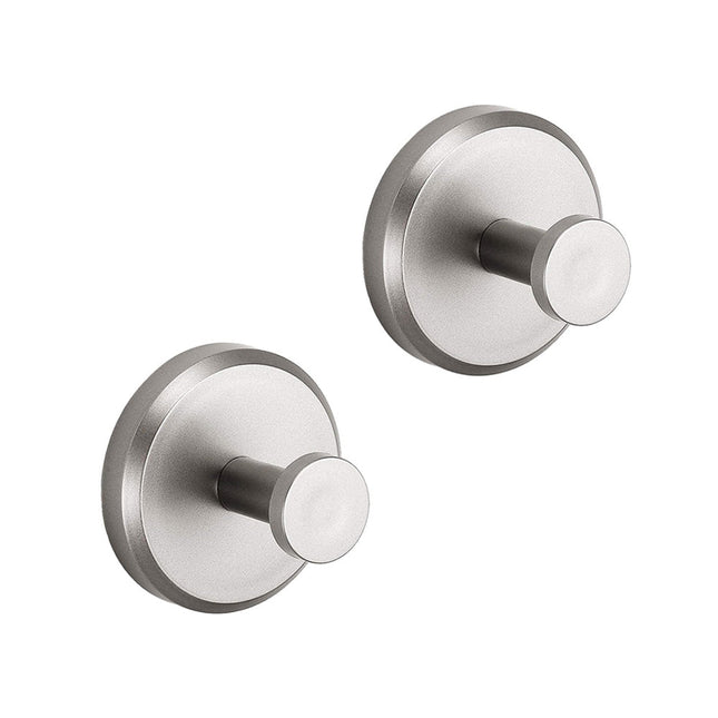 BathroomBuddy | Strong Suction Cup Wall Hooks | Easy Tool-Free Installation | Versatile Storage for Towels & Accessories | Set of 2 | High-Quality Plastic
