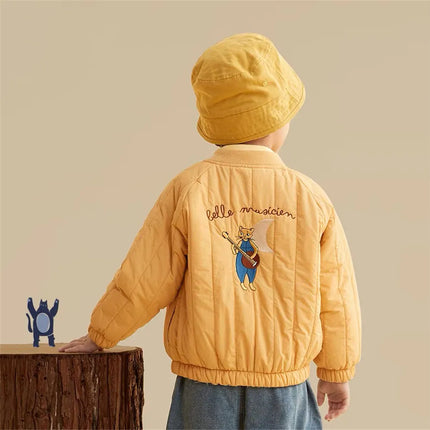 MiniStyle | Embroidered Cotton Jacket for Toddlers | Warm Winter Wear | Vibrant Colors | Snug Fit | Ages 0-3 | Weather-Resistant | Cozy Padded Layer | Ultimate Cold Protection