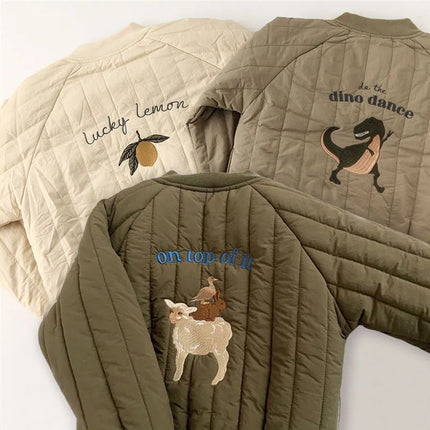 MiniStyle | Embroidered Cotton Jacket for Toddlers | Warm Winter Wear | Vibrant Colors | Snug Fit | Ages 0-3 | Weather-Resistant | Cozy Padded Layer | Ultimate Cold Protection