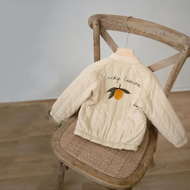 MiniStyle | Embroidered Cotton Jacket for Toddlers | Warm Winter Wear | Vibrant Colors | Snug Fit | Ages 0-3 | Weather-Resistant | Cozy Padded Layer | Ultimate Cold Protection