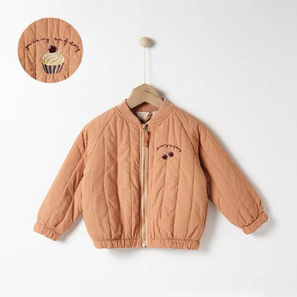 MiniStyle | Embroidered Cotton Jacket for Toddlers | Warm Winter Wear | Vibrant Colors | Snug Fit | Ages 0-3 | Weather-Resistant | Cozy Padded Layer | Ultimate Cold Protection