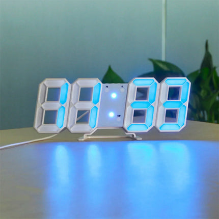 3D LED Digital Wall Clock | Dimmable Lighting | Minimalist Design | USB Powered | High Visibility | Home Decor