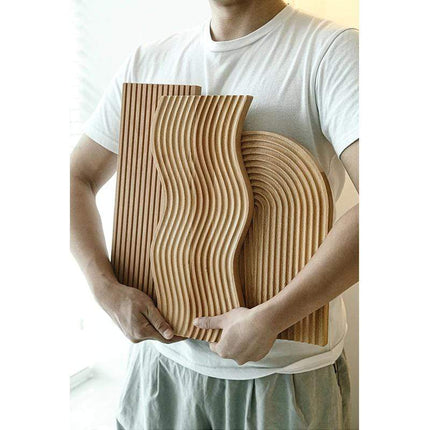 Lumi Natural Beech Wood Serving Board | Cheese Platter | Charcuterie and Baguette Tray | Elegant Kitchen Display | Easy to Clean | Gift for Entertainers | Multiple Shapes & Sizes Available