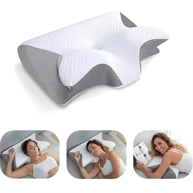 Memory Foam Sleep Pillow | Ergonomic Neck & Spine Support | Pain Relief | Hypoallergenic Cover | Ideal for Back, Side & Stomach Sleepers | Promotes Deep, Restful Sleep