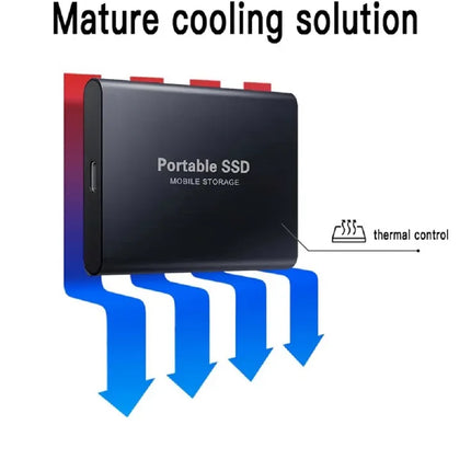 1TB SSD Portable Storage | USB 3.1 Fast Data Transfer | Lightweight & Durable | Type-C Compatibility | Includes OTG Adapters | Suitable for Windows & macOS