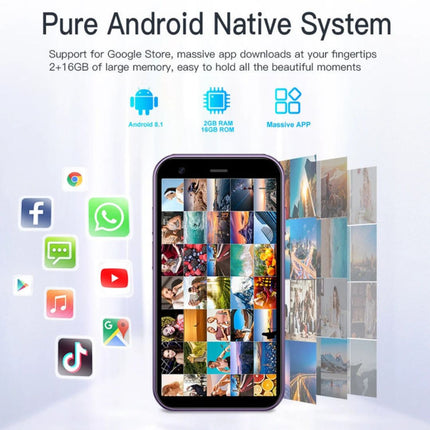 World's Smallest Smartphone | Android 8.1 | 3.0-Inch Screen | 2GB RAM | 16GB Storage | GPS | Bluetooth | WiFi | USB-C | App-Ready Mini Phone