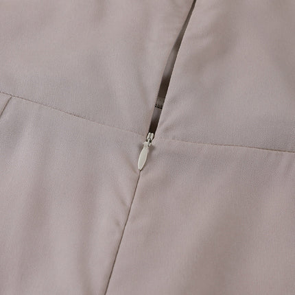 VISCONTE | Midi Dress with Spaghetti Straps | Backless Wrap Style | Curve-Enhancing Draped Design | Elegant Slit