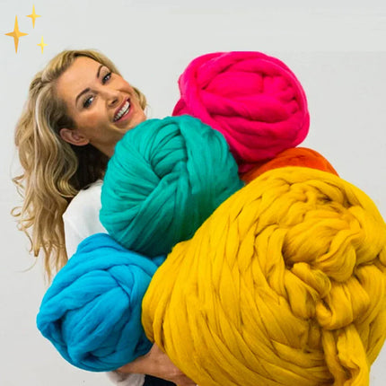 LuxeWool | DIY Chunky XL 1000g Wool Yarn | Soft Texture for Cozy Blankets & Cushions | Perfect for Knitting Projects | Add Warmth & Style to Home Decor