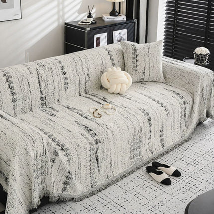 Almond Crest Sofa Protector | Chenille Fabric | Full Coverage Sofa Shield | Neutral Stylish Design | Lounging Comfort | Protects from Pet Fur & Stains | Machine Washable | Fade & Pill Resistant