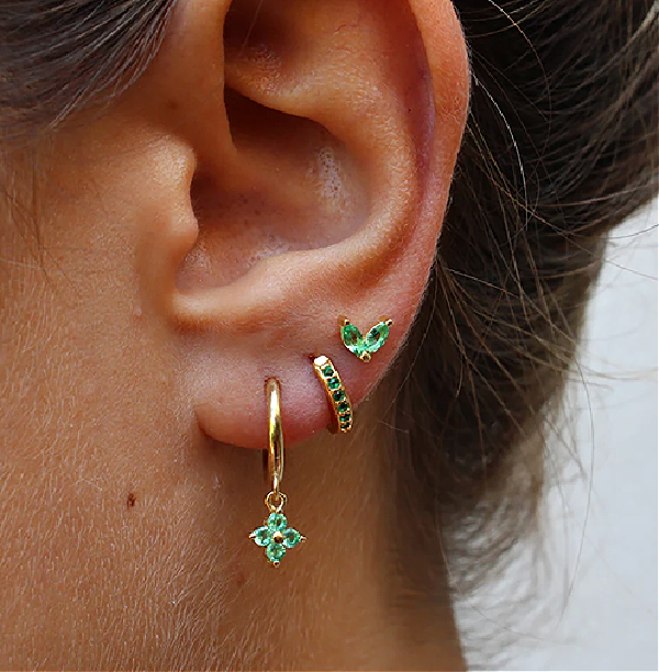 POPPY | Chic Earring Set | Mix of Studs and Hoops | Timeless Design | Versatile Jewelry for Any Occasion