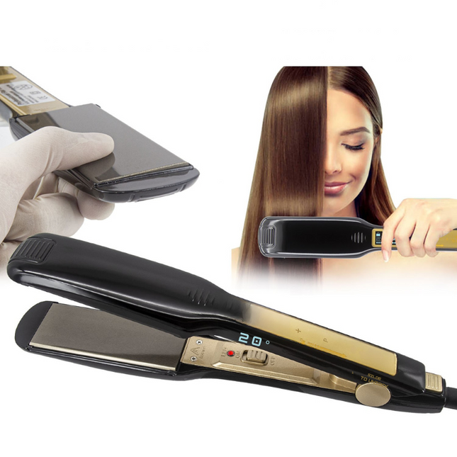 EliteHeat | Titanium Hair Styling Tool | Digital Display | Fast Heat-Up | Adjustable Temperature | Dual Voltage | 2-in-1 Flat Iron & Curler | Precision Plates | Smart Touch Control | 450°F in 30 Sec