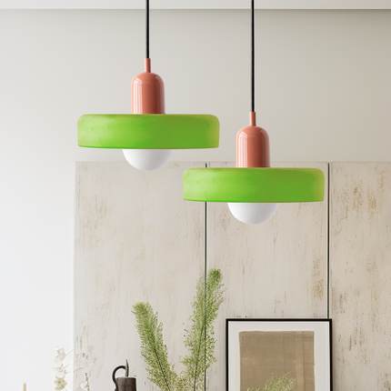 Bauhaus Pendant Light | Vivid Colored Glass | Modern Design | Functional Home Decor | Energy Efficient Lighting for Living Room, Dining Room, Bedroom