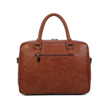 Ines Delaure Polyurethane Laptop Bag | Fits 15.6" | Multiple Compartments | Classic Shoulder Strap | Stylish Colors