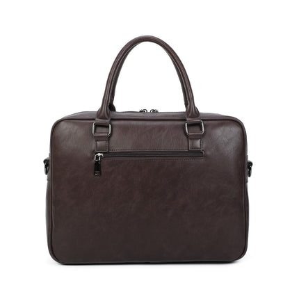 Ines Delaure Polyurethane Laptop Bag | Fits 15.6" | Multiple Compartments | Classic Shoulder Strap | Stylish Colors