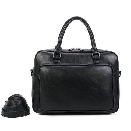 Ines Delaure Polyurethane Laptop Bag | Fits 15.6" | Multiple Compartments | Classic Shoulder Strap | Stylish Colors
