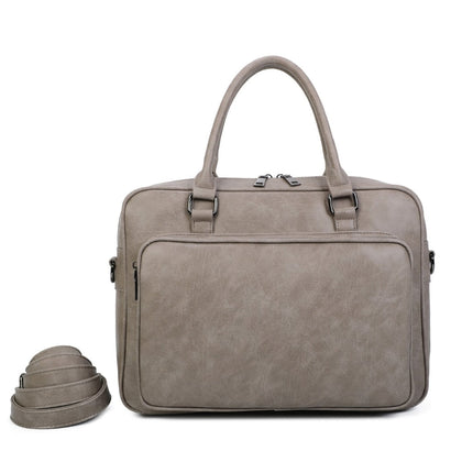 Ines Delaure Polyurethane Laptop Bag | Fits 15.6" | Multiple Compartments | Classic Shoulder Strap | Stylish Colors