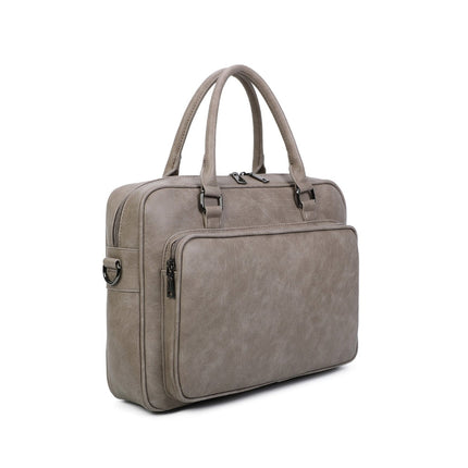 Ines Delaure Polyurethane Laptop Bag | Fits 15.6" | Multiple Compartments | Classic Shoulder Strap | Stylish Colors
