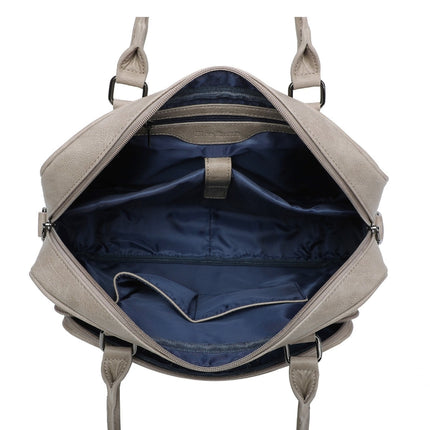 Ines Delaure Polyurethane Laptop Bag | Fits 15.6" | Multiple Compartments | Classic Shoulder Strap | Stylish Colors