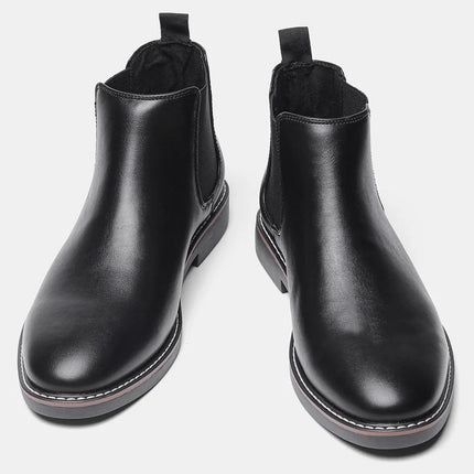 ROBERTO | Timeless Leather High-Top Sneakers | Men's Fashion Footwear | Sophisticated Elegant Design | Versatile Black│Durable Luxurious Finish