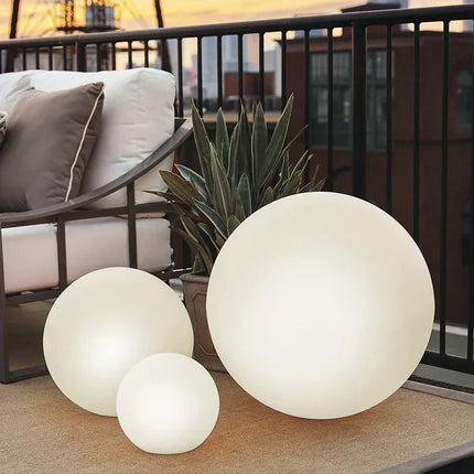GlowSphere | Spherical Outdoor Accent Lighting | Weatherproof LED Garden Light with Remote | 16 Color Options | Ideal for Patios, Lawns, Verandas | Long-lasting Battery | Indoor/Outdoor Use