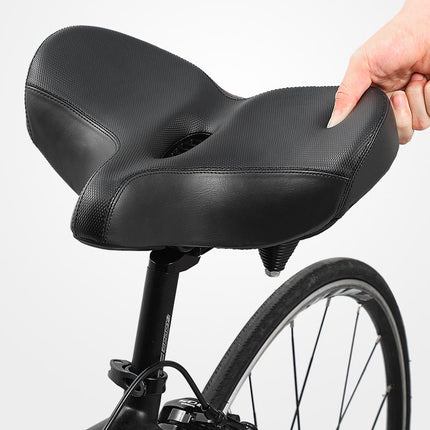RideEase Extra Comfort | Ergonomic Bicycle Saddle | Extra Wide & Breathable Design | Shock-Absorbing Cushion | Fits All Bikes | Easy Installation