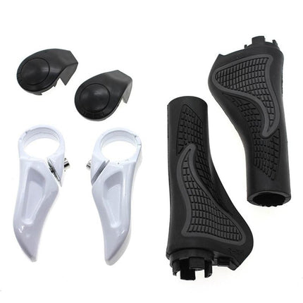 Ergonomic Bicycle Grips | Hand & Wrist Comfort | 180° Rotatable Handlebar Ends | Easy Installation | Universal Fit 22.2 mm Diameter | Unisex | Aluminum Alloy | Multiple Colors | 350g