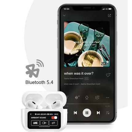 Wings Noise Cancelling Touch Screen Earbuds | Bluetooth 5.4 Wireless | Built-in Speaker | IPX4 Waterproof | Spatial Audio | Lanyard Holes | Dual Ear Call Reduction | Ergonomic Design | Up to 15m Range