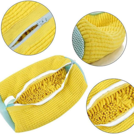 Microfiber Shoe Care Bag | Protects from Water Damage | No Fading or Shrinking | Gentle Cleansing for All Shoe Types | Reusable & Washable | Innovative Shoe Cleaning Accessory with Soft Bristles