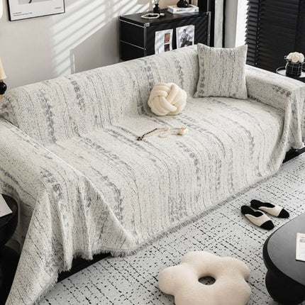 Almond Crest Sofa Protector | Chenille Fabric | Full Coverage Sofa Shield | Neutral Stylish Design | Lounging Comfort | Protects from Pet Fur & Stains | Machine Washable | Fade & Pill Resistant