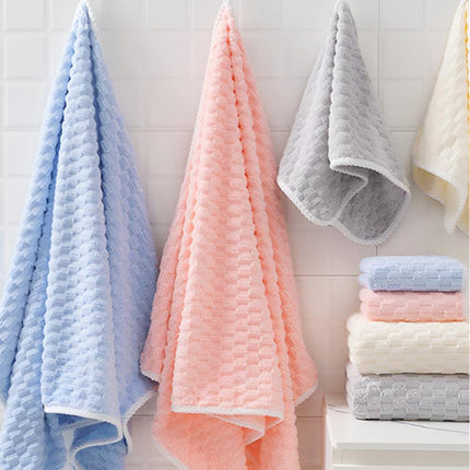 Pure Soft Fleece Towels | Cozy Breathable 2-Piece Set | Includes Bath & Hand Towel | Durable with Tight Stitching | Top Hanging Loop | Machine Washable | Everyday Luxury & Comfort