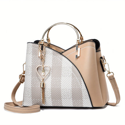 YSL Essential Luxury Leather Shoulder Bag | Vibrant Color Block Design | Stylish Tassel Accents | Spacious Interior