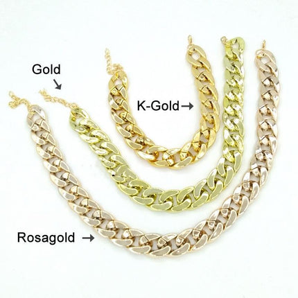 Gold Plated Stylish Pet Chain Collar | Hip-Hop Design | Durable Plastic | Multiple Sizes | Trendy & Lightweight | Comfortable Fit | Enhances Pet Elegance | Various Colors Available